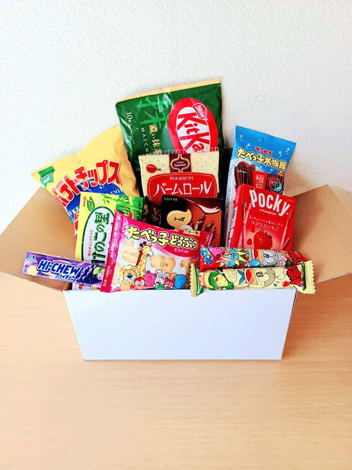 Japanese Snacks Standard BOX with popular treats and sweets collection
